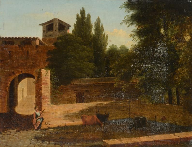 Null École ROMAINE vers 1820, 
entourage de Jean Victor BERTIN
Jeune berger deva&hellip;