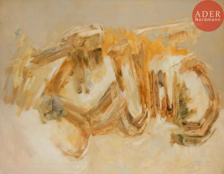 Null Albert CHAMINADE (1923-2010)
Composition, 1960
Huile sur toile.
Signée et d&hellip;