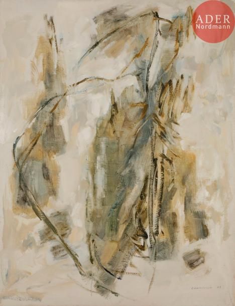 Null Albert CHAMINADE (1923-2010)
Composition, 1962
Huile sur toile.
Signée et d&hellip;