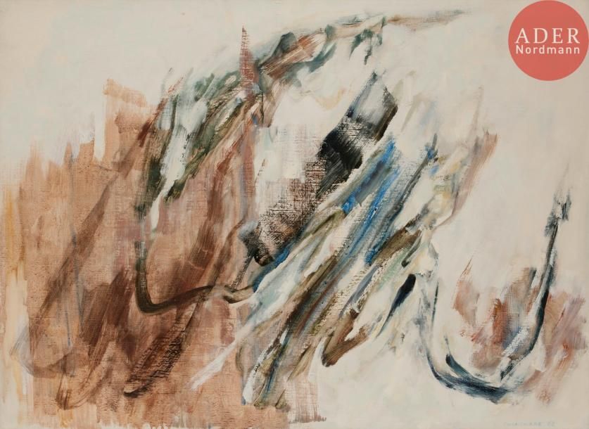 Null Albert CHAMINADE (1923-2010)
Composition, 1962
Huile sur toile.
Signée et d&hellip;