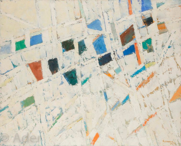 Null Jacques GERMAIN (1915-2001)
Composition, 1958
Huile sur toile.
Signée et da&hellip;