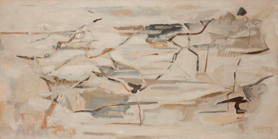 Null Arpad SZENES [hongrois] (1897-1985)
Paysage, 1957
Huile sur toile.
Signée e&hellip;