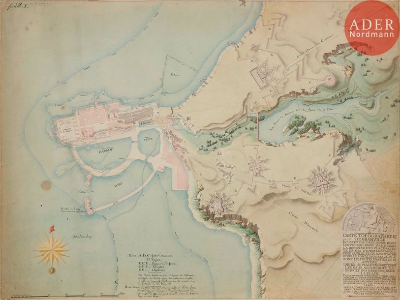 Null Louis-Pierre Baltard (1764-1846)
Carte topographique de Granville avec proj&hellip;