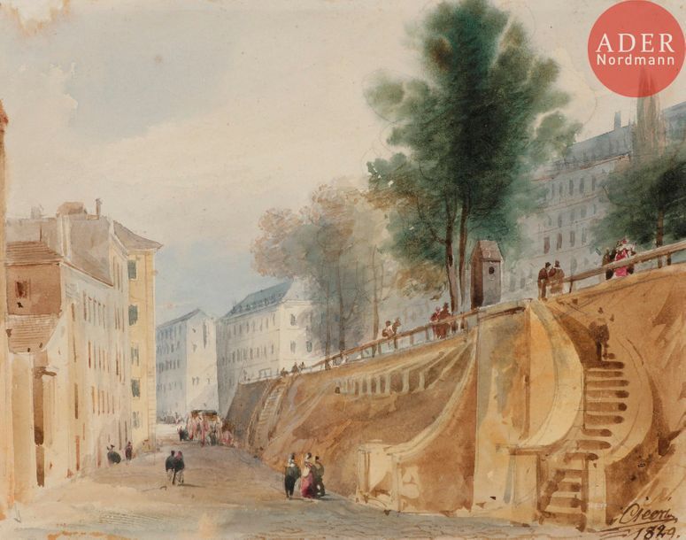 Null Eugène CICÉRI (1813-1890)
Remblais sur les Grands Boulevards, 1829
Aquarell&hellip;