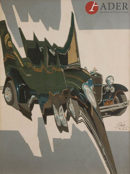 Null César Baldiccini dit CéSAR (1921-1998)
La Cadillac, 1973
Lithographie.
Sign&hellip;
