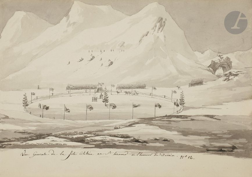 Null Hippolyte LECOMTE (1781 - 1857)
Vue générale de la fête célébrée au Mont Sa&hellip;