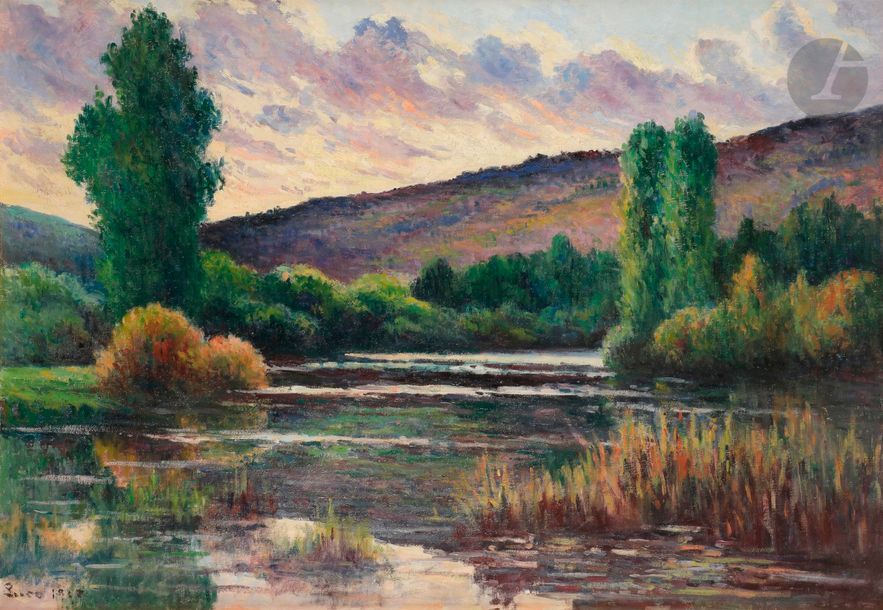 Null Maximilien LUCE (1858-1941)
Paysage au crépuscule à l’étang de Moulineux, 1&hellip;