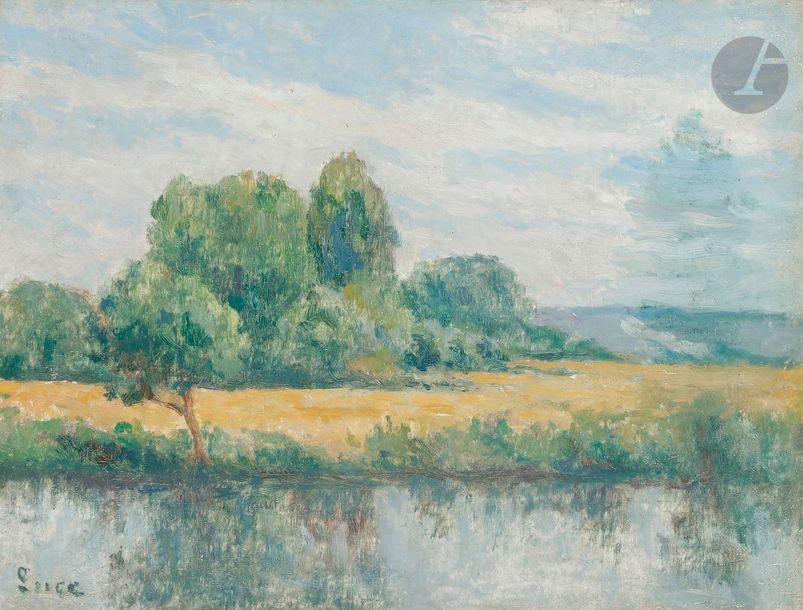 Null Maximilien LUCE (1858-1941)
L’Île Rolleboise, 1926
Huile sur toile.
Signée &hellip;