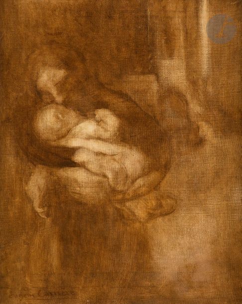 Null Eugène CARRIÈRE (1849-1906)
Maternité, vers 1899
Huile sur toile.
Signée en&hellip;