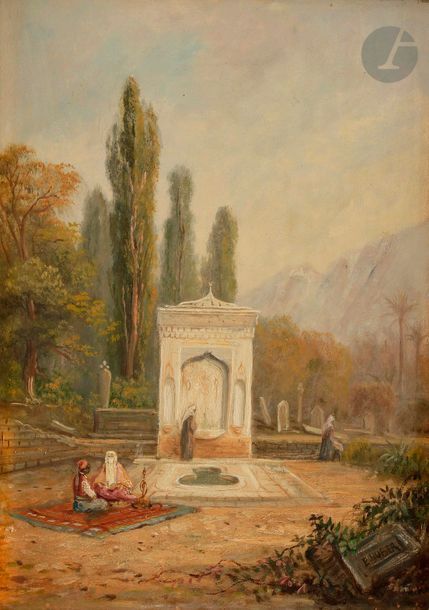 Null E. HUBER (XXe siècle)
Une Fontaine à Constantinople
Huile sur panneau.
Sign&hellip;