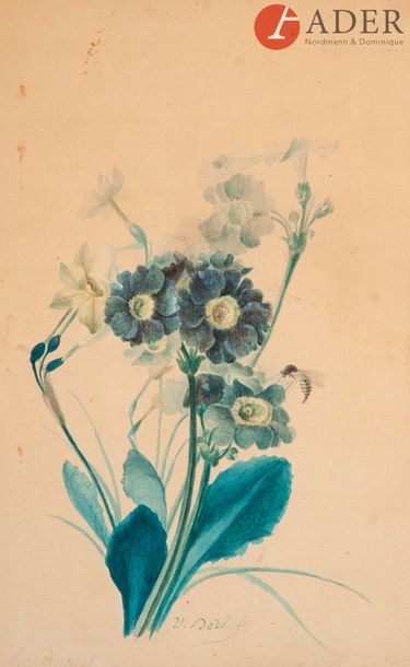 Null Jan Frans van DAËL (1764 - 1840)
Jeté de fleurs
Aquarelle.
Signée et annoté&hellip;