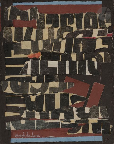 Null Arthur AESCHBACHER (né en 1923)
En marge de l’encrier, 1965
Collage d’affic&hellip;