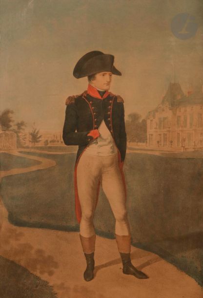 Null ISABEY, d’après 
Bonaparte dans les jardins de la Malmaison
Gravure aquarel&hellip;
