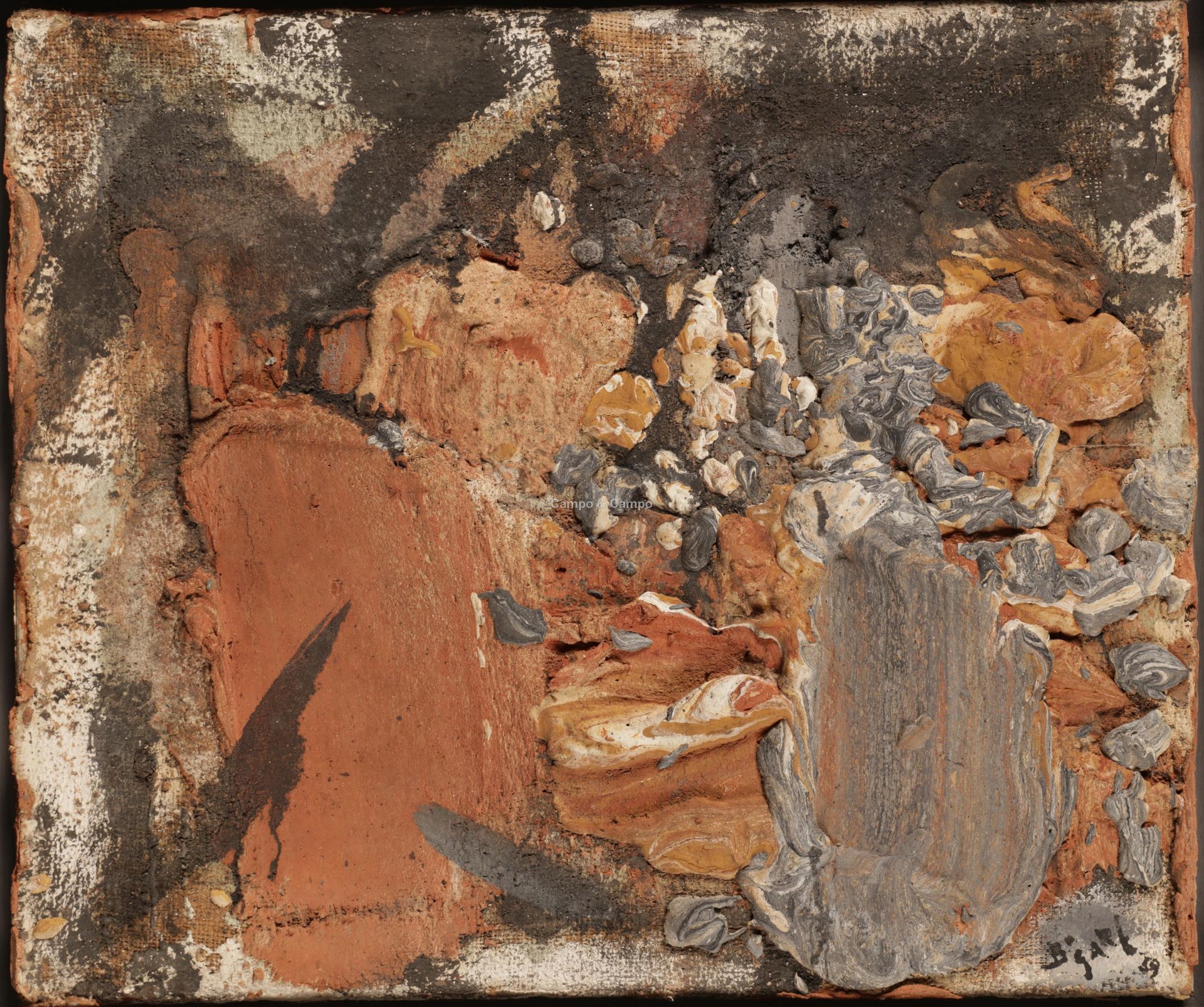 BOGART Bram 1921-2012 'Extase'
Materieschilderij op doek. Tableau de matière sur&hellip;