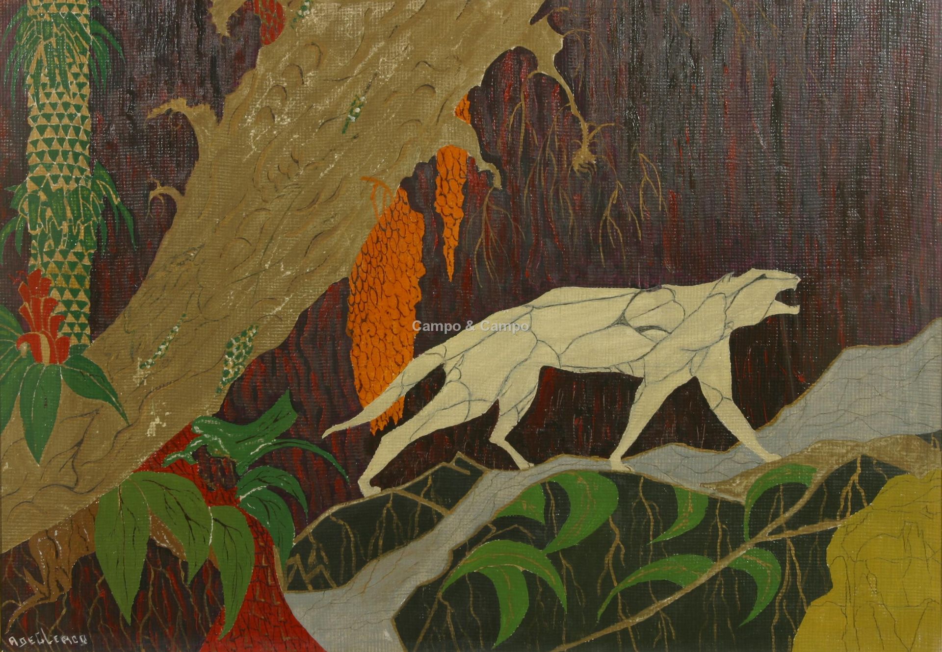 DE CLERCK ANTOON 1923-2001 Le jaguar
De jaguar
Olie + collage op papier. Huile +&hellip;