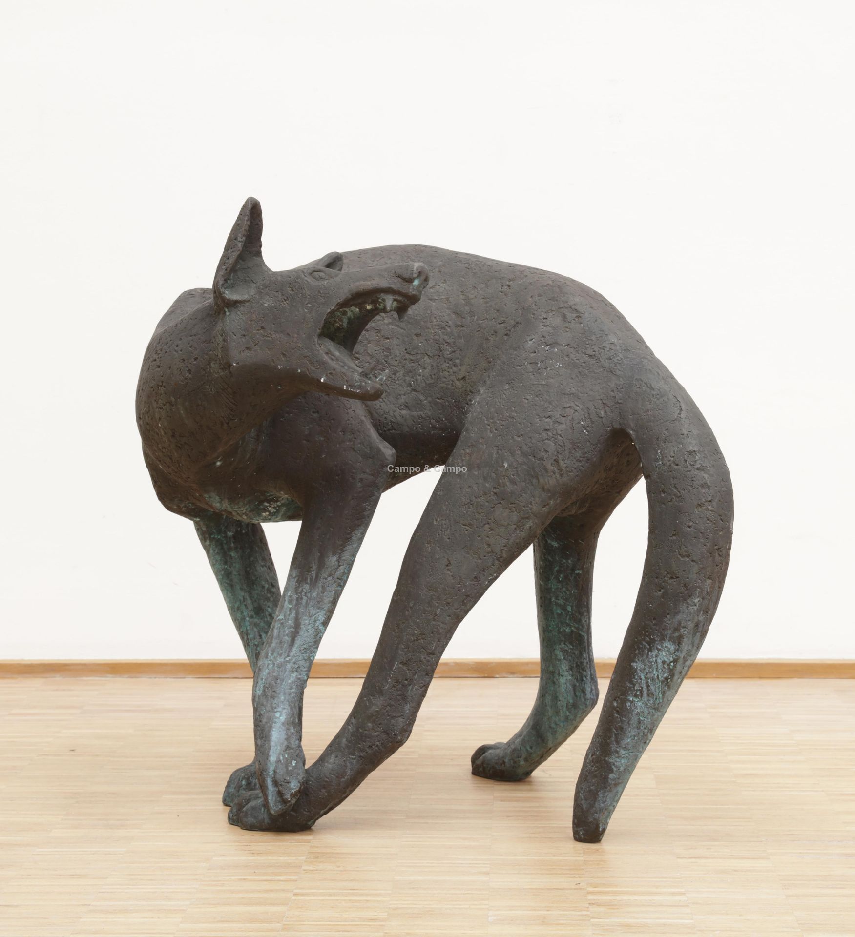 POOT RIK 1924-2006 Chien enragé
Dolle hond
Brons. Bronze
 87 x 95 cm