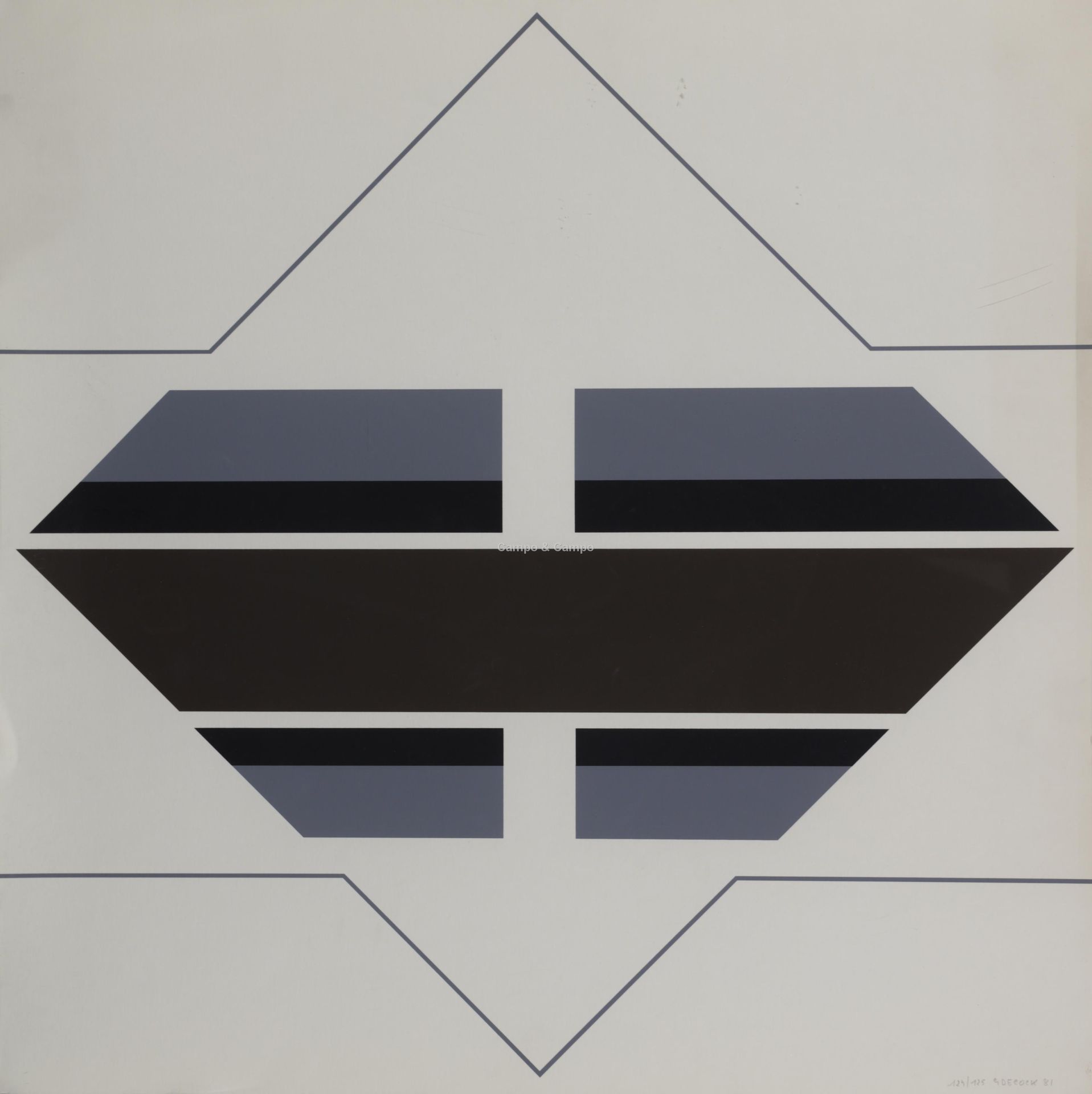 DE COCK GILBERT 1928-2007 Composition abstraite
Abstracte compositie
Zeefdruk.Sé&hellip;