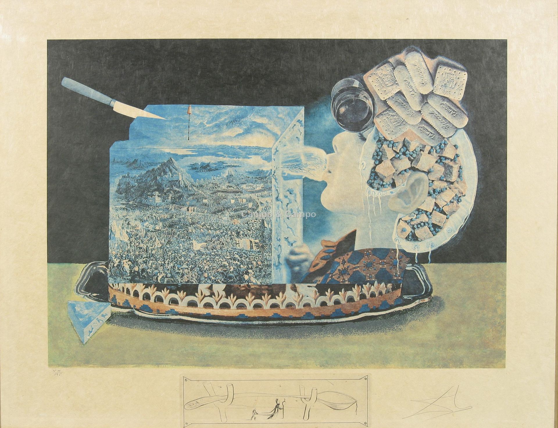 DALI Salvador 1904-1989 'Les pios nonoches'
Gemengde grafische techniek op Japan&hellip;