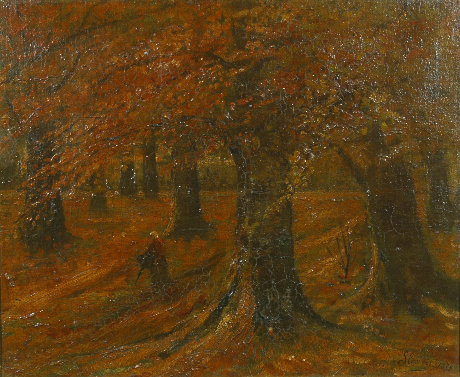 GLEMMER XIX 森林景观
Bosgezicht
Olie op doek op karton.布面油画
获取。Sig. 1874 46.5 x 56 c&hellip;