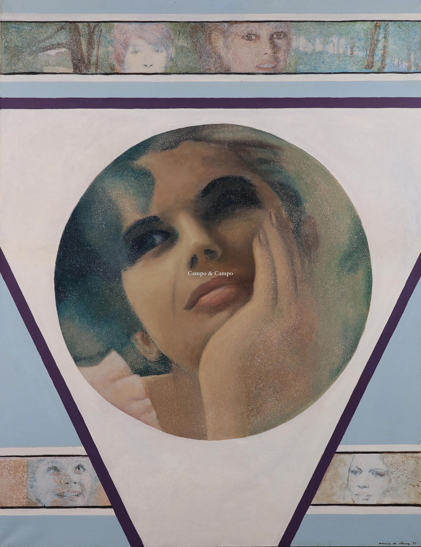 DE CLERCQ MAURICE 1918-1980 遐想
我的爱人
油画。布面油画
获取。1972年 130 x 100 cm