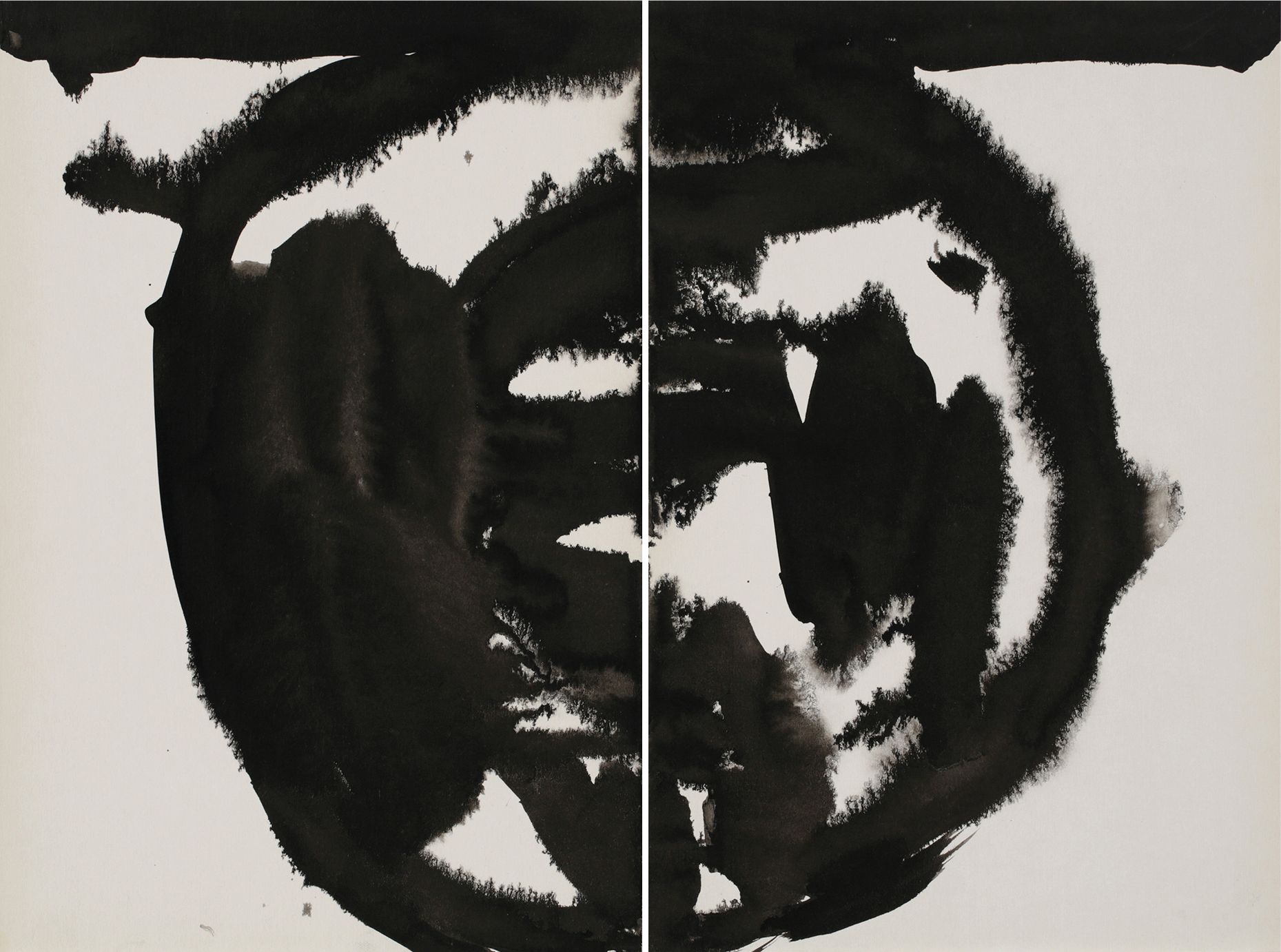 Null 
唐海文 (1927-1991)




无题，脸，约1973年，水墨在Tako板上，双联画




29,7 x 42 cm 




没有签名

&hellip;