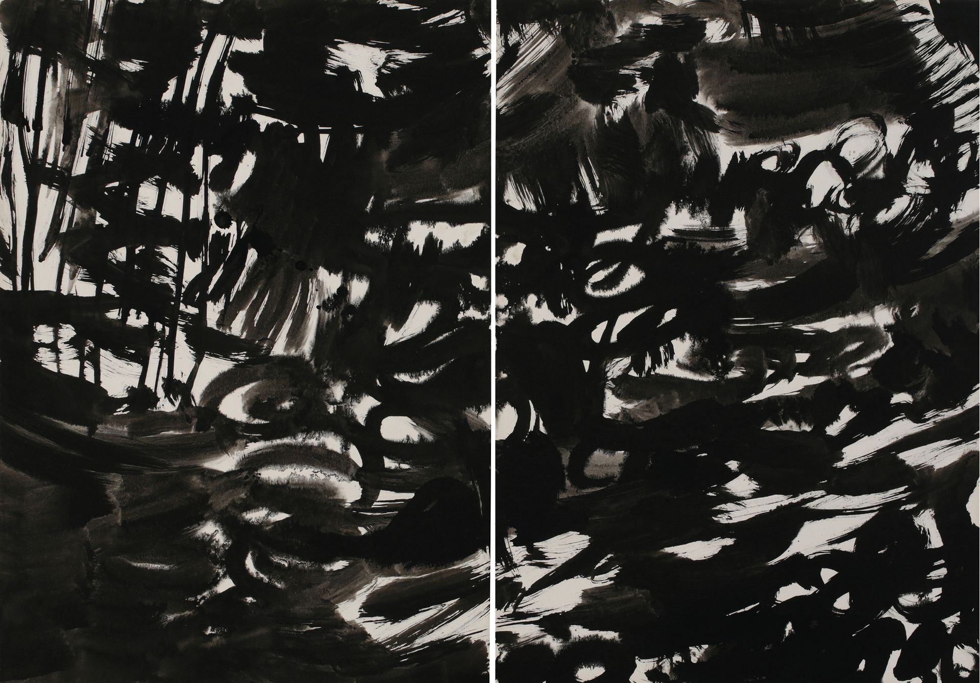 Null 
T'ANG Haywen (1927-1991)




Untitled, c.1978, ink on Kyro board, diptych
&hellip;