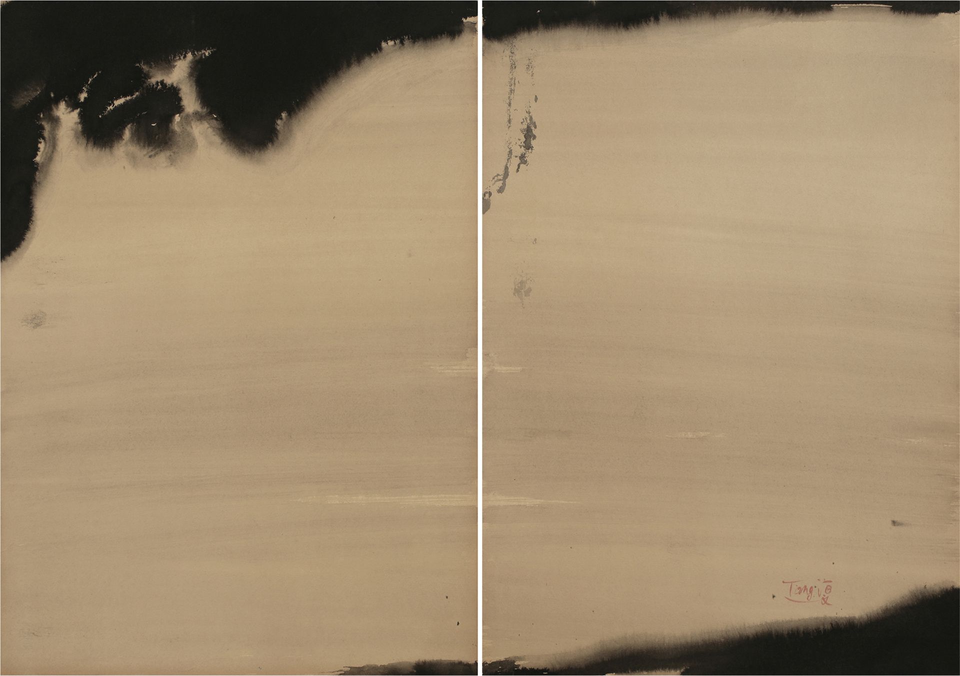 Null 
T'ANG Haywen (1927-1991)




Untitled, 1972, ink on Kyro board, diptych


&hellip;