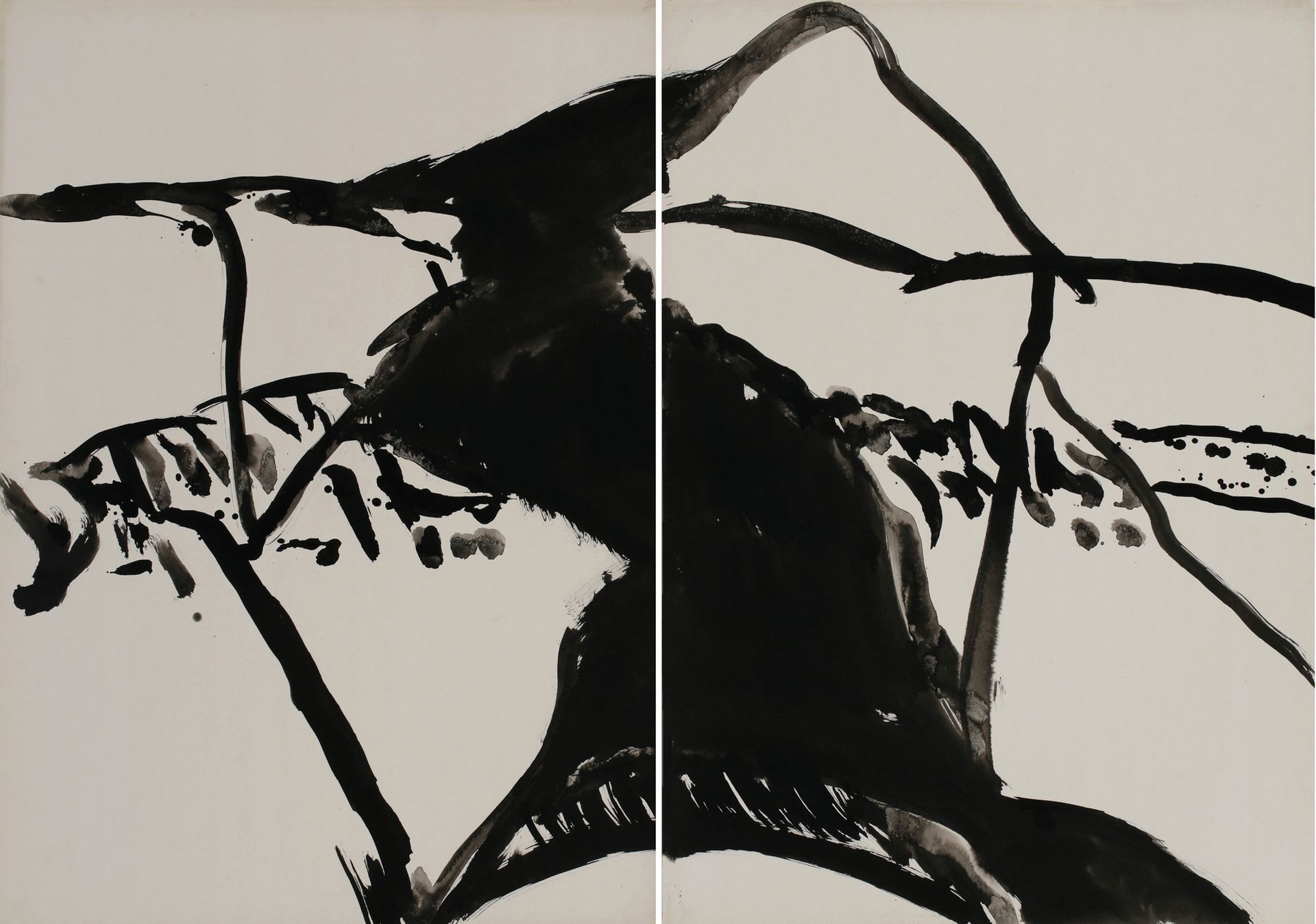 Null 
唐海文 (1927-1991)




无题》，约1978年，Kyro板上的墨水，双联画




70 x 100厘米 




无符号





&hellip;