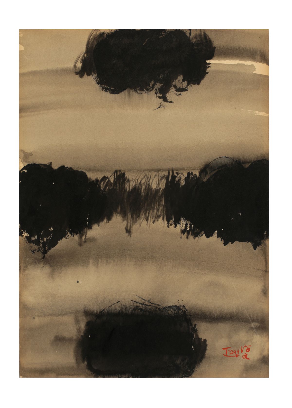 Null 
唐海文 (1927-1991)




无题》，约1966年，墨水在纸板上的Kyro




70 x 50厘米 




签名右下方






&hellip;