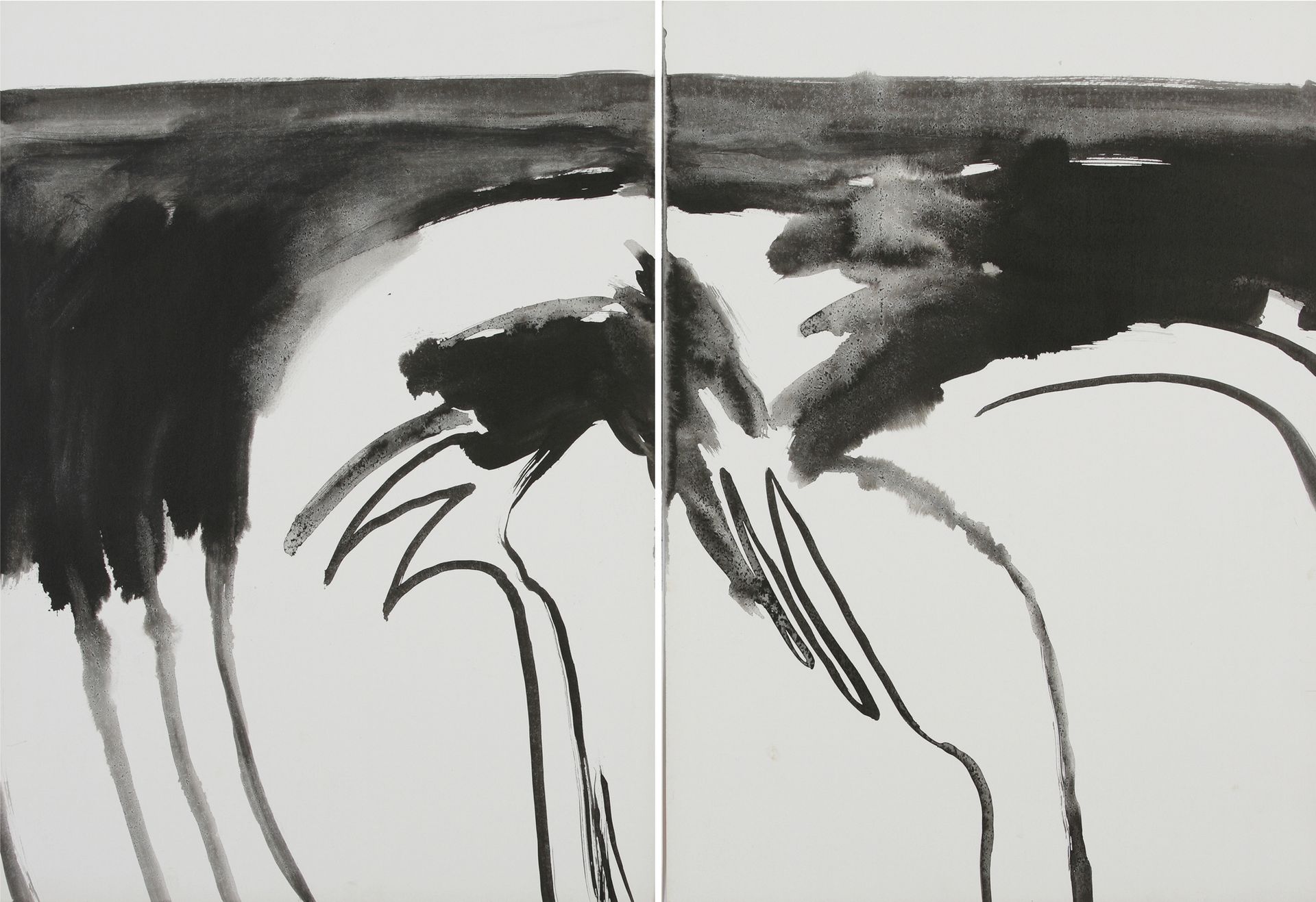 Null 
唐海文 (1927-1991)




无题》，约1970年，Kyro板上的墨水，双联画




70 x 100厘米




无符号






&hellip;