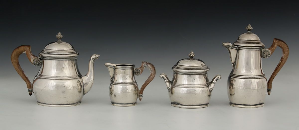 Null TEA/Coffee service in Minerva silver 950 Millièmes by LIMOUSIN and SOUCHE o&hellip;
