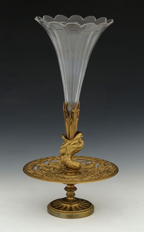 Null A late 19th century Renaissance style white crystal and bronze table lamp i&hellip;