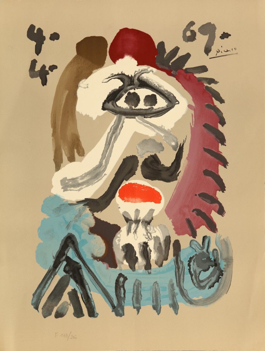 Null Nach Pablo PICASSO (1881-1973)
Imaginäre Porträts - Porträt eines Mannes 
L&hellip;