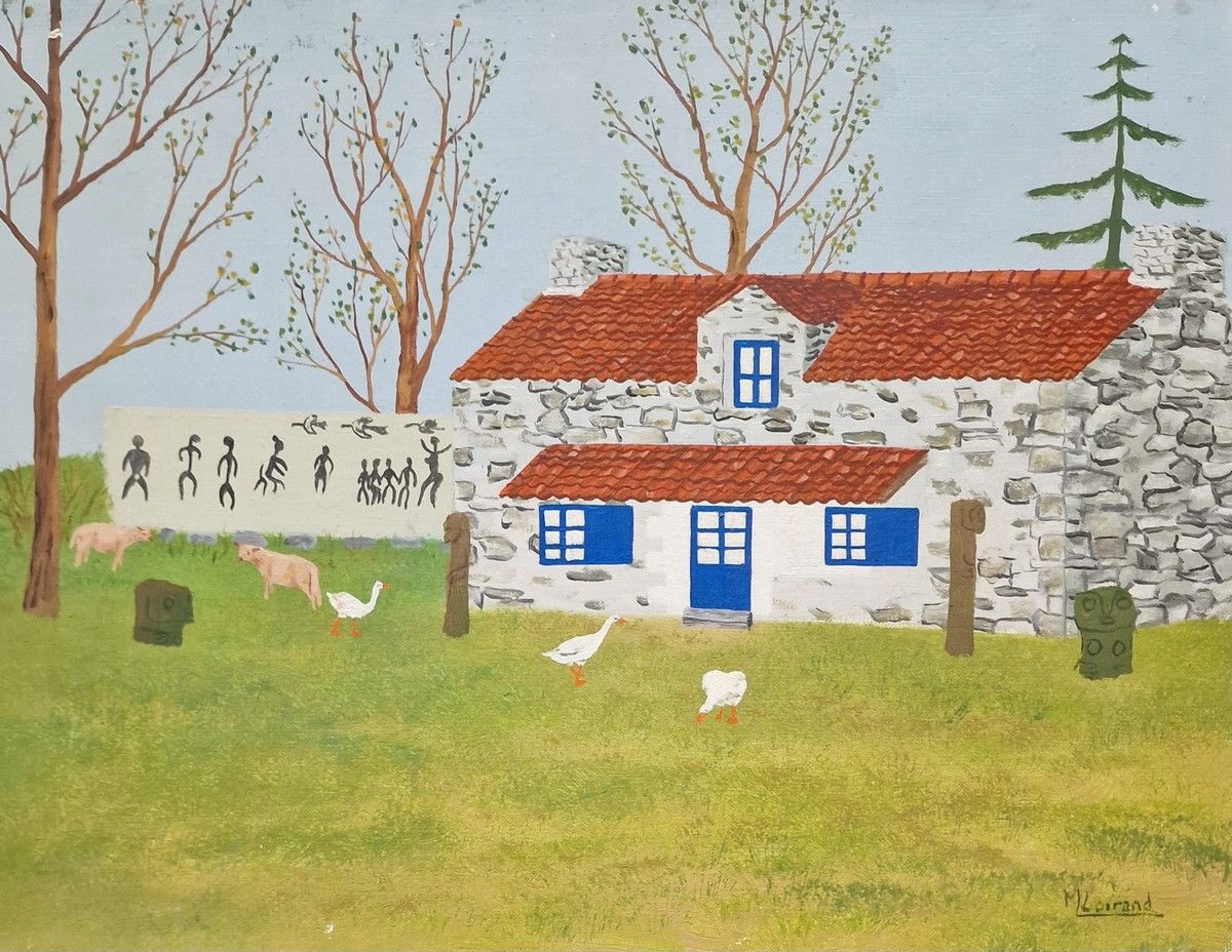 Null 莫里斯-洛朗 (1922-2008)
一套三件作品，包括 
- 绵羊和大雁
油彩 画布上
右下方有签名
27,5 x 34,5 cm
- 科帕卡巴纳的&hellip;