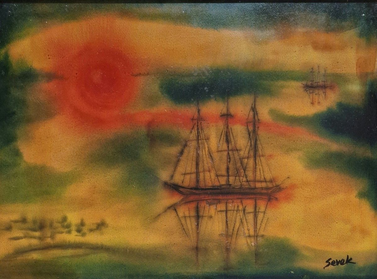 Null 西维克（1918-1994）
- 夕阳下的海景
油彩在画板上
右下方有签名
46 x 61厘米
有框架
- 海洋
油彩画板
右下角有签名
46 x 6&hellip;