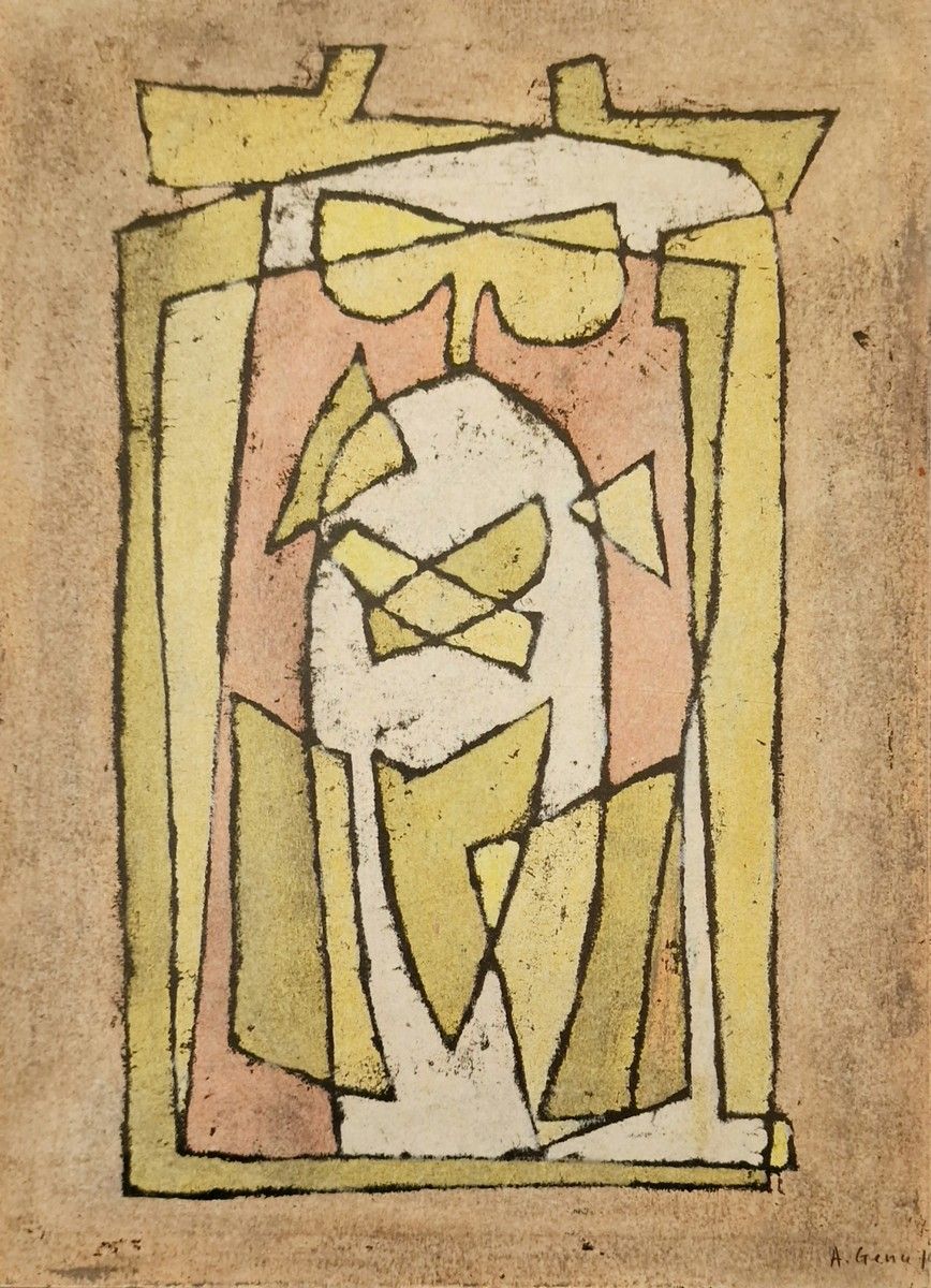 Null 安德烈-热斯(生于1918年)
五张纸上的蜡笔套装
抽象构图
有签名，日期为1974年，其中一张有字母
30 x 21,5 cm
(其中一幅为折页)
&hellip;