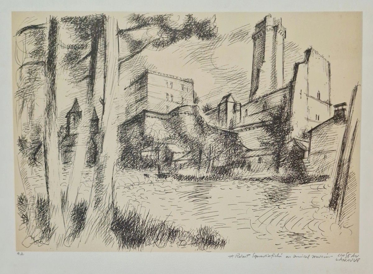 Null Jean CLUSEAU-LANAUVE (1914-1997)
Set of two ESTAMPES
- View of fortified ci&hellip;