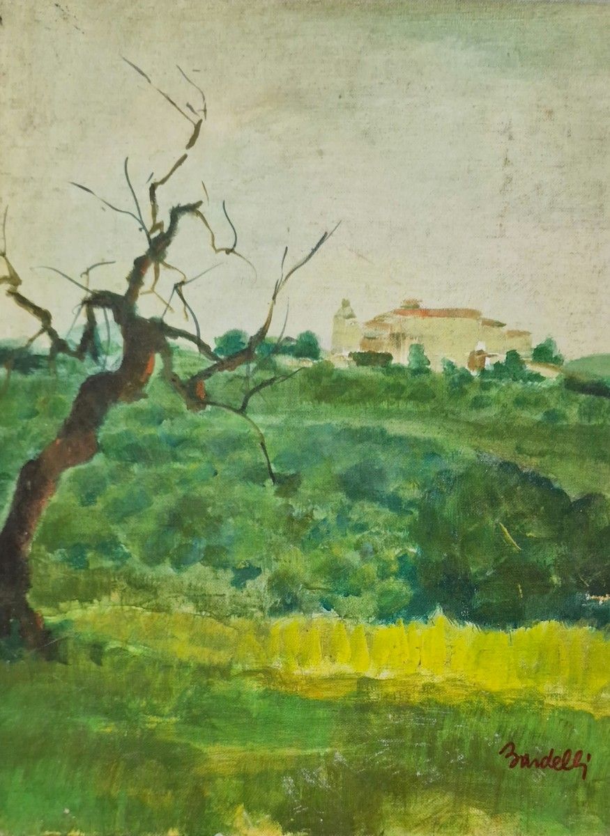 Null 阿德马罗-巴代利（生于1934年）
画布上的油彩四件套，装在纸板上
La mia Toscana, Dentro il Chianti "系列包括
-&hellip;