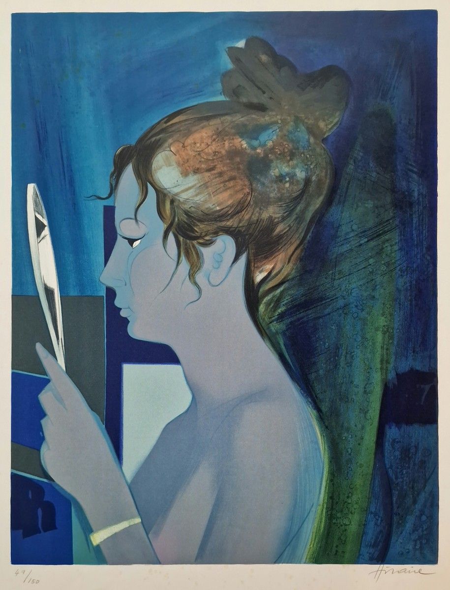 Null 卡米尔-希拉里(1916-2014)
一套四幅石印画，包括
- 带镜子的女人
右下方有签名，编号为49/150
76 x 57厘米
- 女性裸体
右下&hellip;