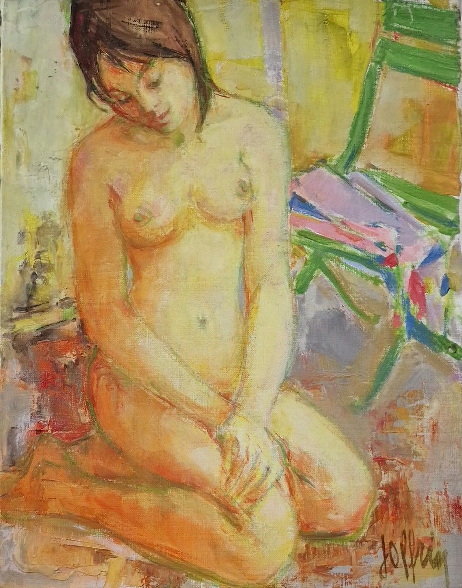 Null Guily JOFFRIN (1909-2007)
Nude with the green chair
OIL on canvas
Signed lo&hellip;