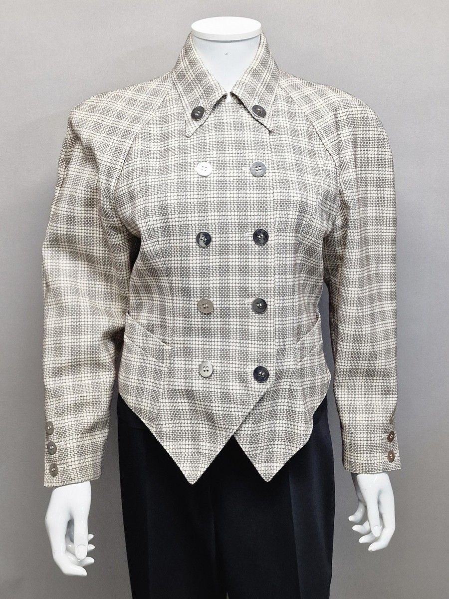 Null Bernard PERRIS - Double-breasted jacket, houndstooth style, chrome buttons
&hellip;