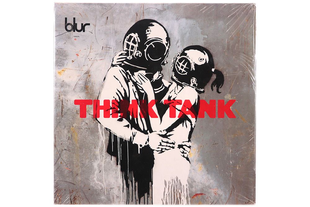 BANKSY (° 1973) 班克斯(1973年)为Blur的黑胶唱片 "Think Tank "设计的封面，封面上有班克斯的 "Kissing Diver &hellip;