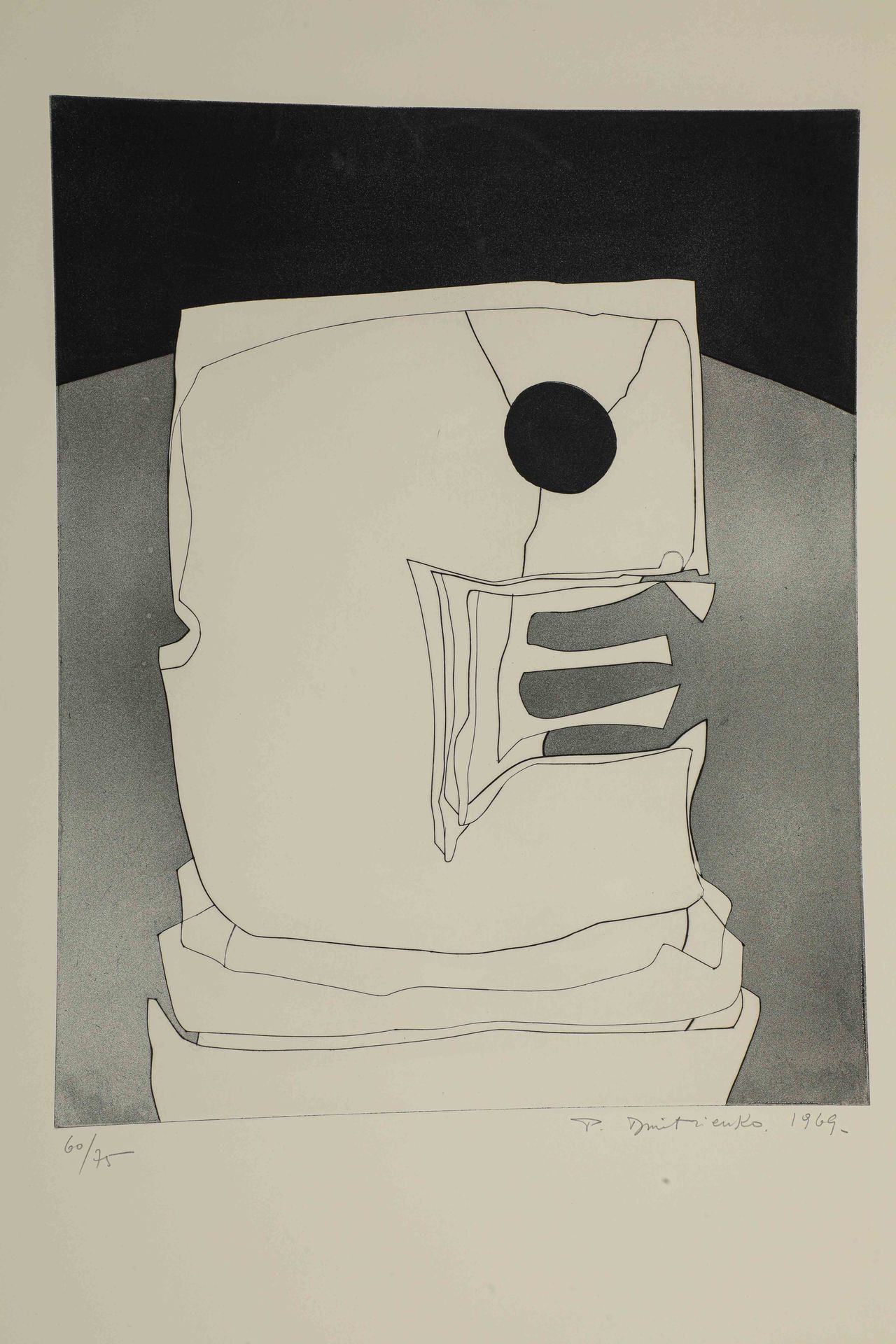 Null Pierre DMITRIENKO (1925-1974) SANS TITRE, 1969 Lithographie sur papier sign&hellip;