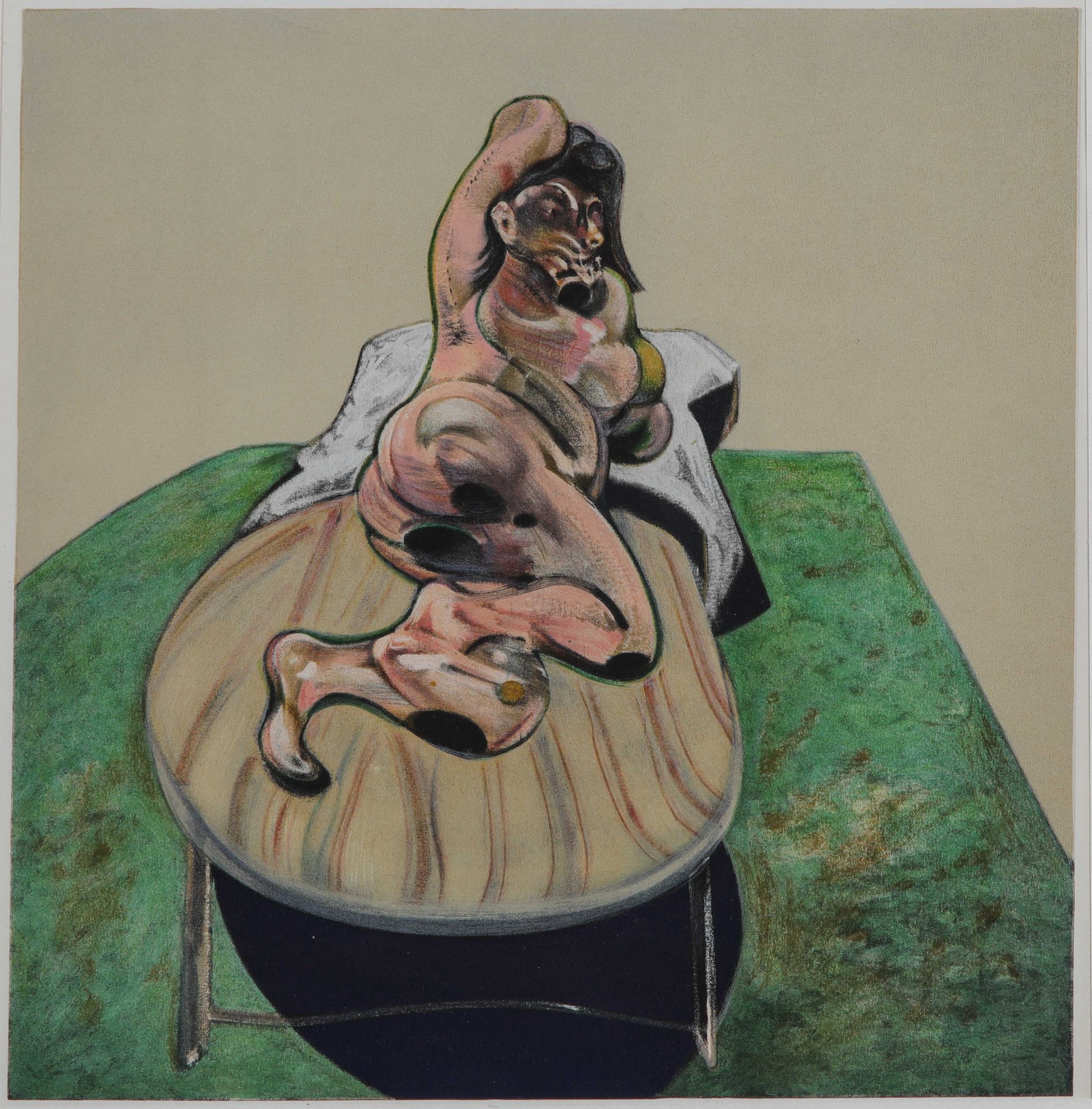 Null 根据Françis BACON (1909-1992)的作品《SANS TITRE》，1966年 平版画，出自《DERRIERE LE MIROIR》&hellip;