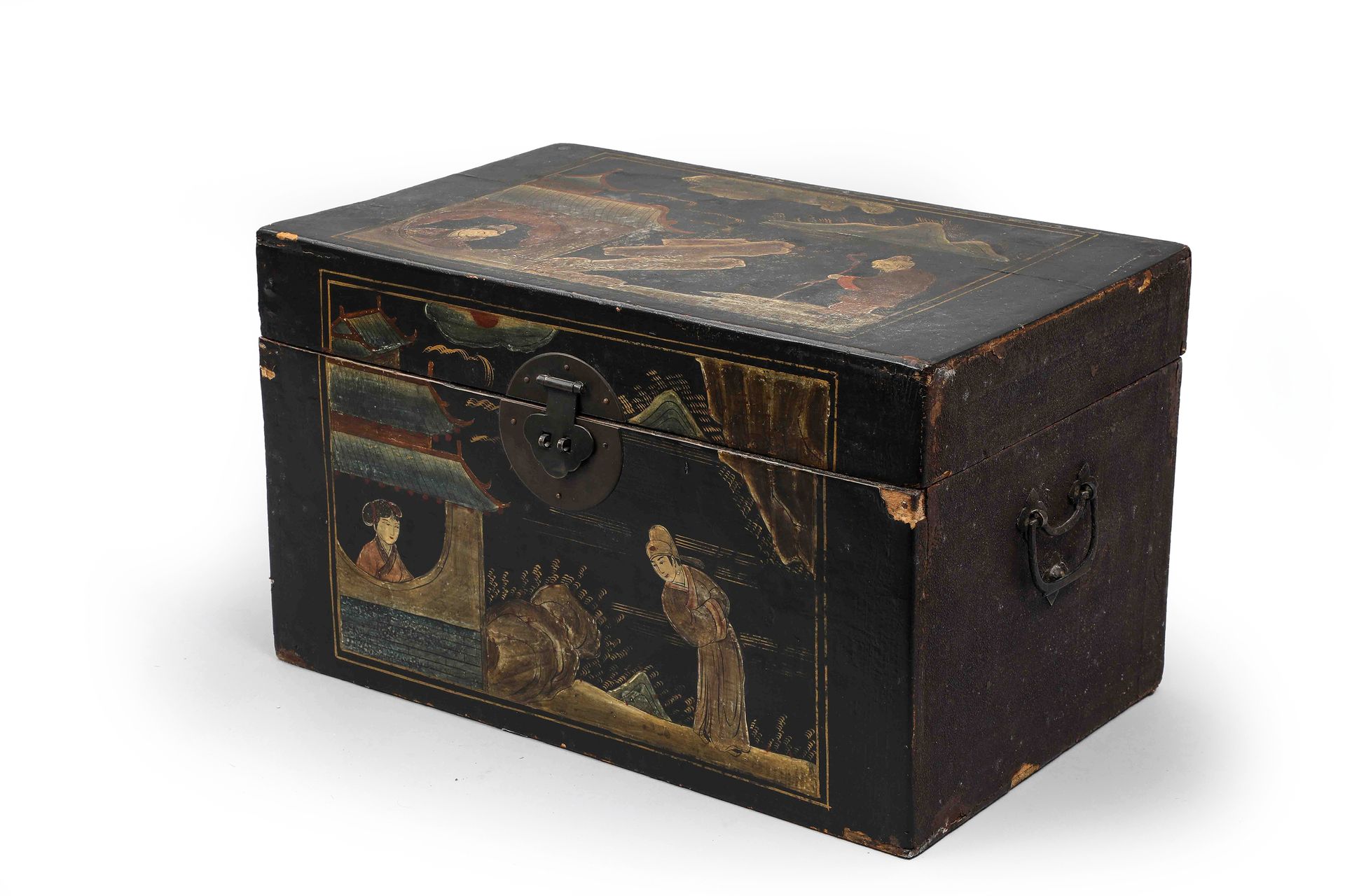 Null 
Lacquered wood box with Coromandel style characters. China early 20th cent&hellip;