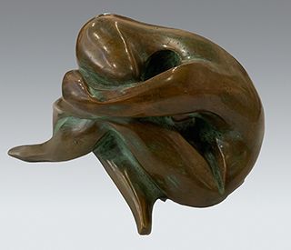 ANONYME 
« FEMME LA TÊTE DANS LES GENOUX » 

Sculpture en bronze à patine brune &hellip;