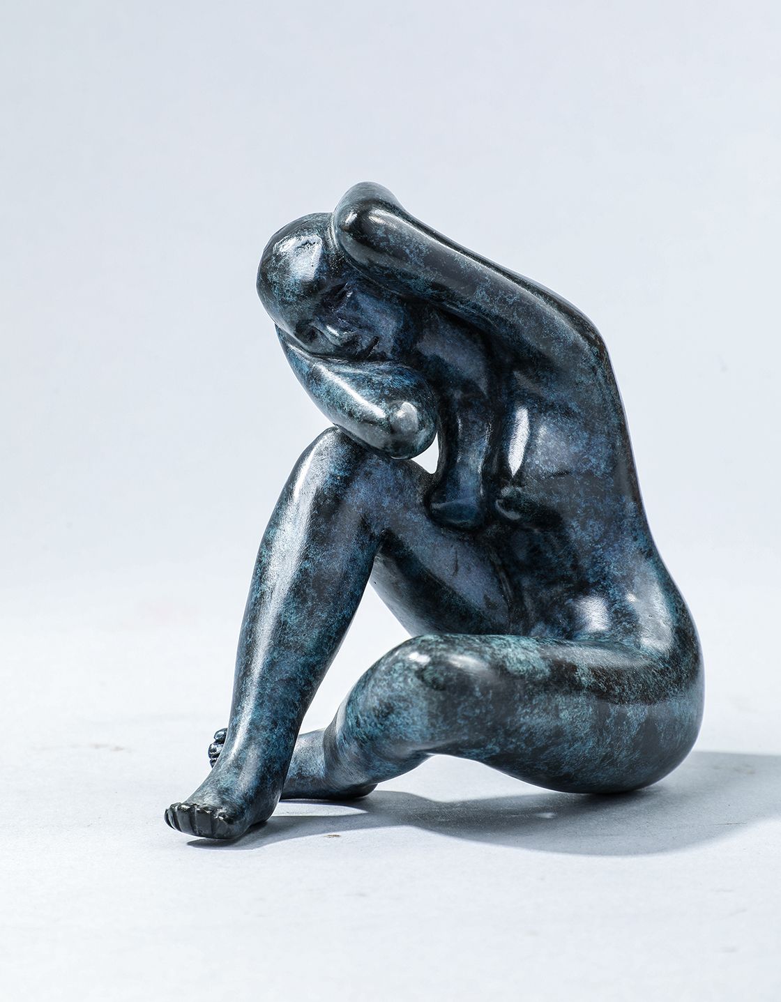 Jean LANIAU (1931) 
« FEMME NUE ASSISE LA TÊTE DANS LES MAINS »

Bronze à patine&hellip;
