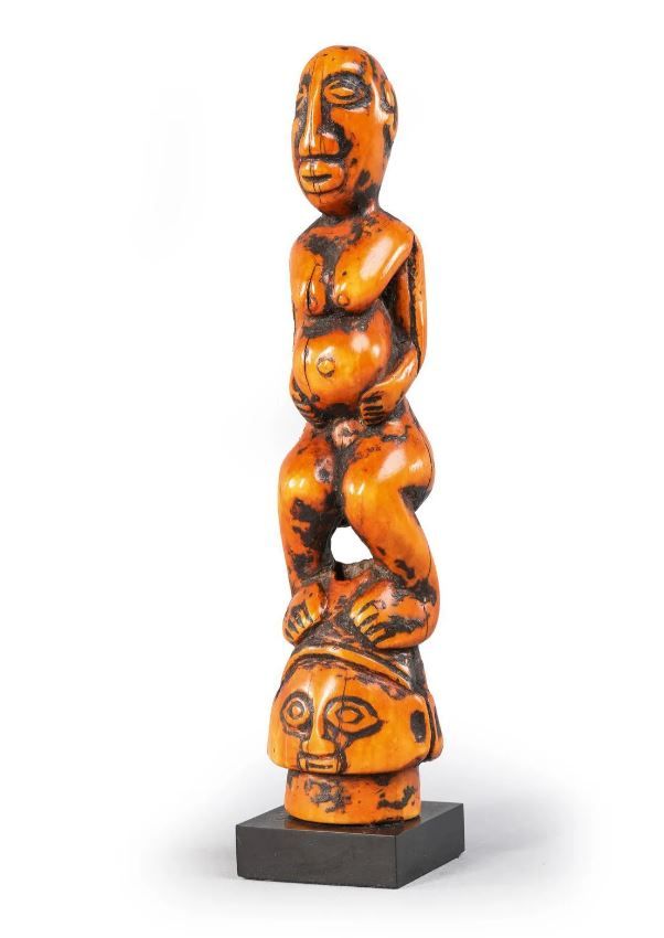 Null "RDC (ZAIRE) Statuette KONGO sur masque janus en ivoire - 22 CM / 380 GR


&hellip;