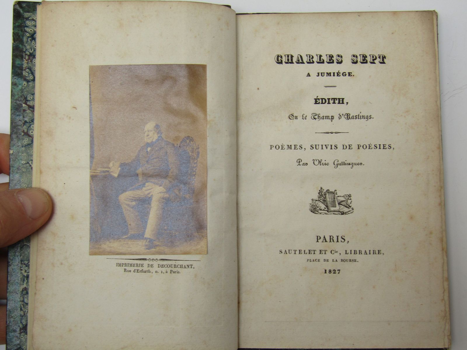 Guttingues Ulric (摄影/书籍) 
 
查尔斯-塞普特在朱米耶斯/伊迪丝 
 
In-12Paris 1827. 半铜色小牛皮装订，带有曼德勒先&hellip;