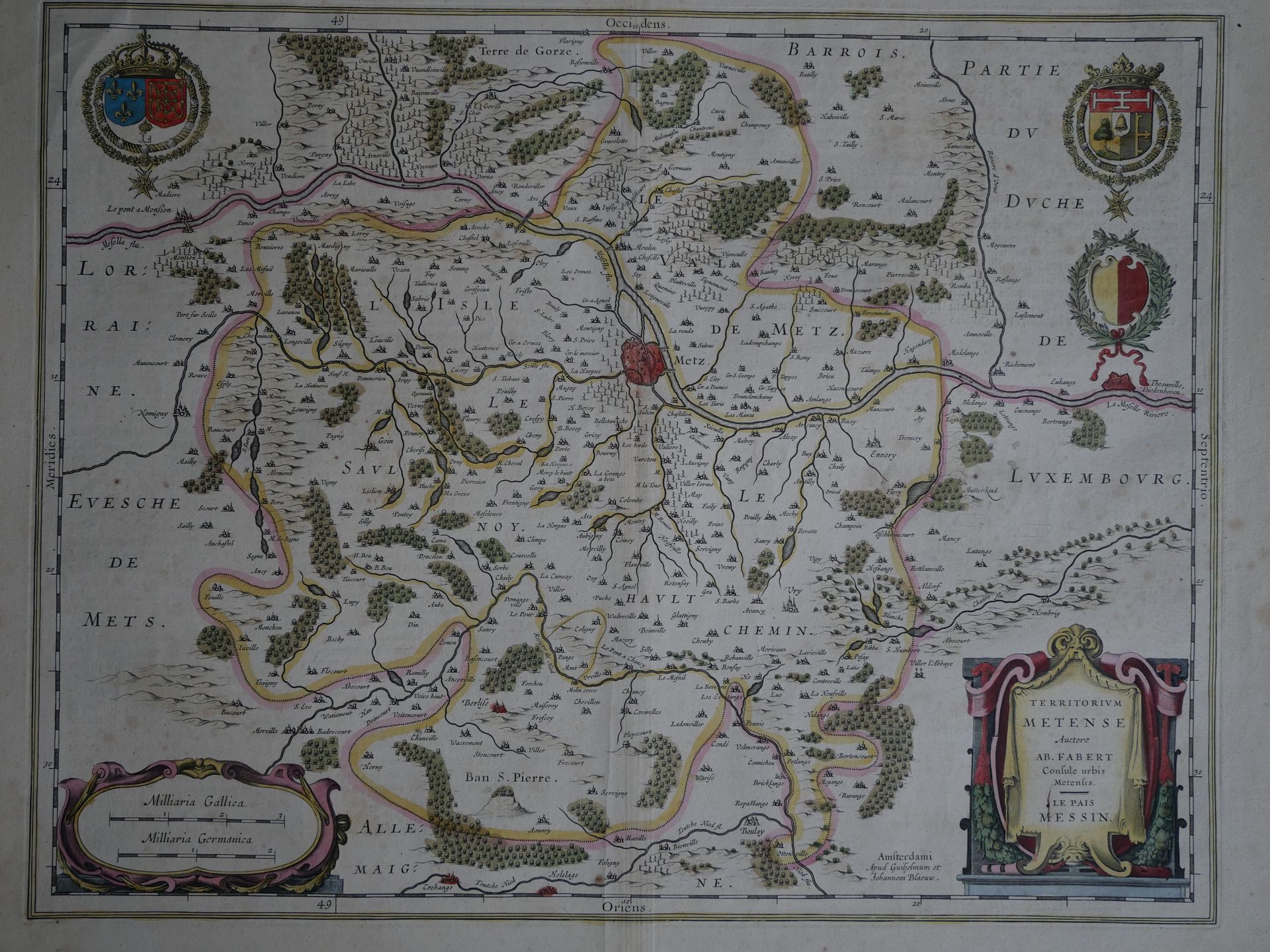 Null BLAEU



Carte du Pays de Metz 



Amsterdam vers 1650, jolie carte aquarel&hellip;